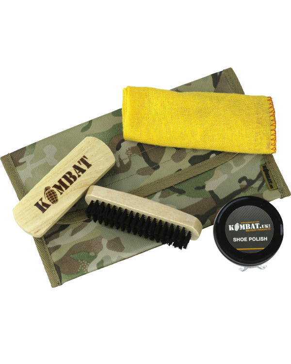 Kombat UK Military Boot Care Kit - BTP with BROWN polish