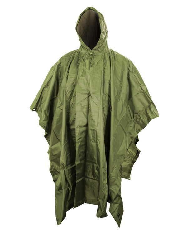 Kombat UK US Style Poncho - Olive Green