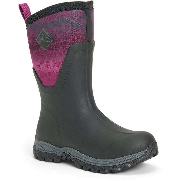 Muck Boots Arctic Sport Mid Wellington Boots Black Magenta 3