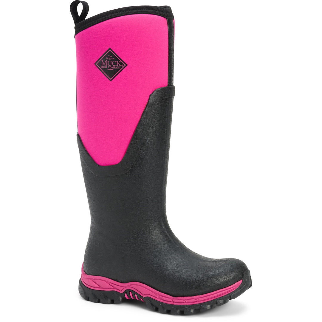 Muck Boots MB Arctic Sport II Tall Wellingtons Black Pink 3