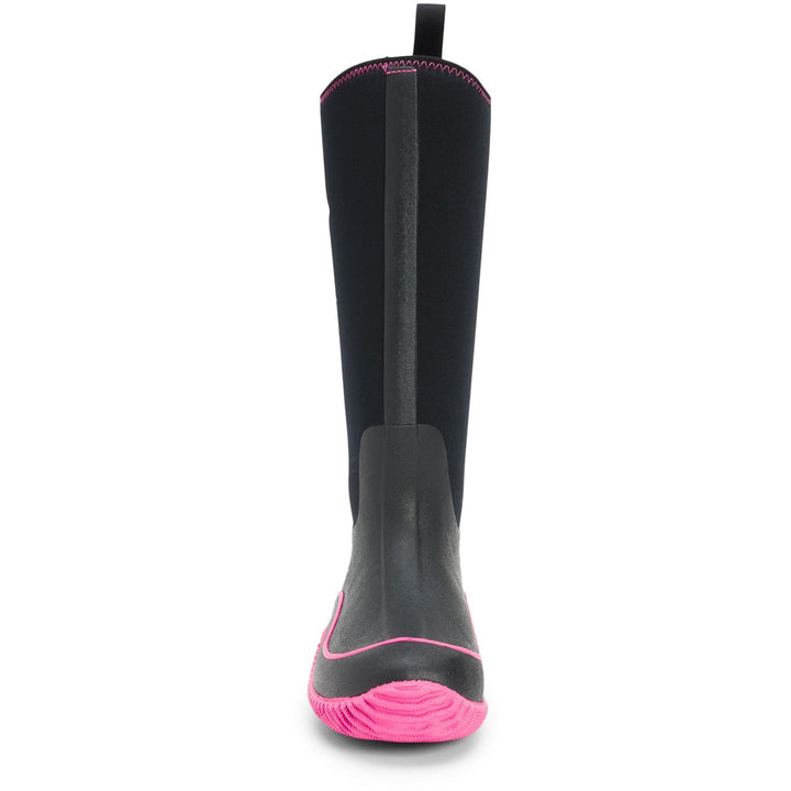 Muck Boots Hale Pull On Wellington Boot Black Pink 3