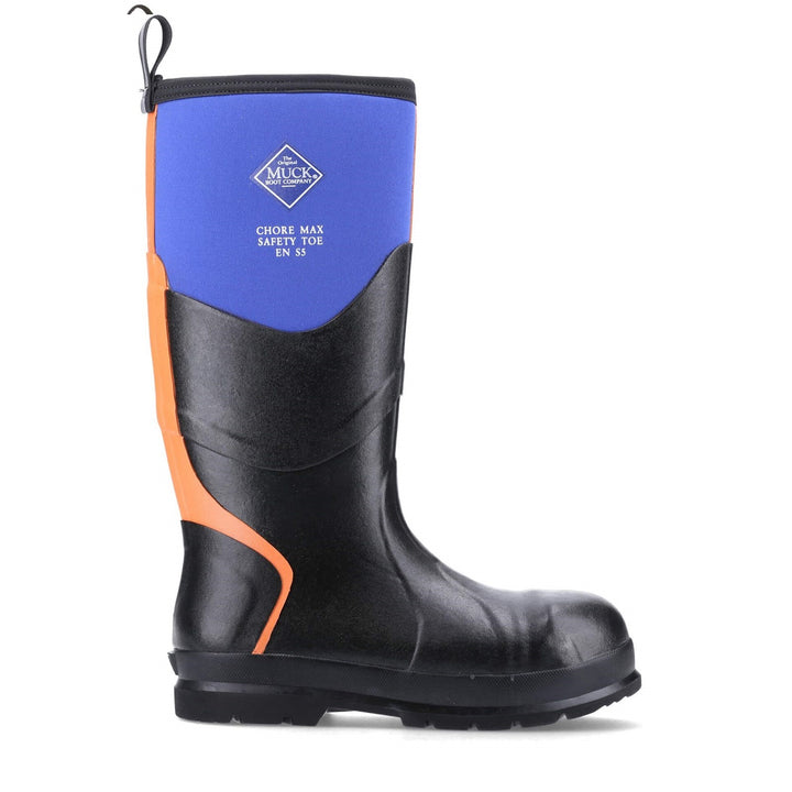 Muck Boots Chore Max S5 Safety Wellington Blue Orange 4