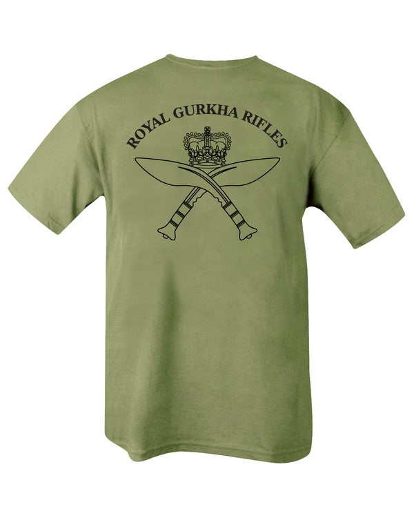 Kombat UK Royal Gurkha Rifles T-shirt - Olive Green