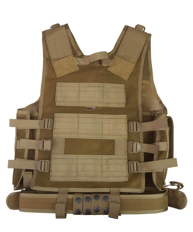 Kombat UK Cross Draw Tactical Vest - Coyote