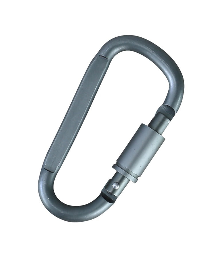 Kombat UK Gunmetal Grey Locking Carabiners - 8mm (Pair)