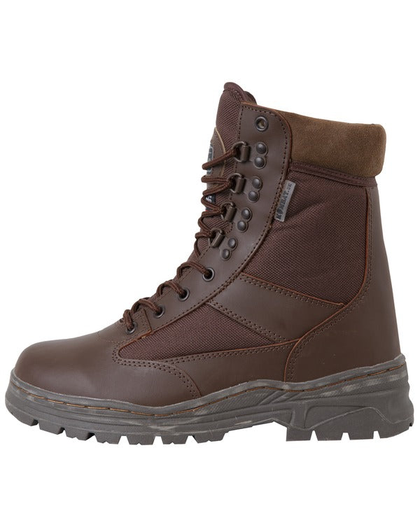 Kombat UK Patrol Boot Half Leather/Half Nylon MOD Brown