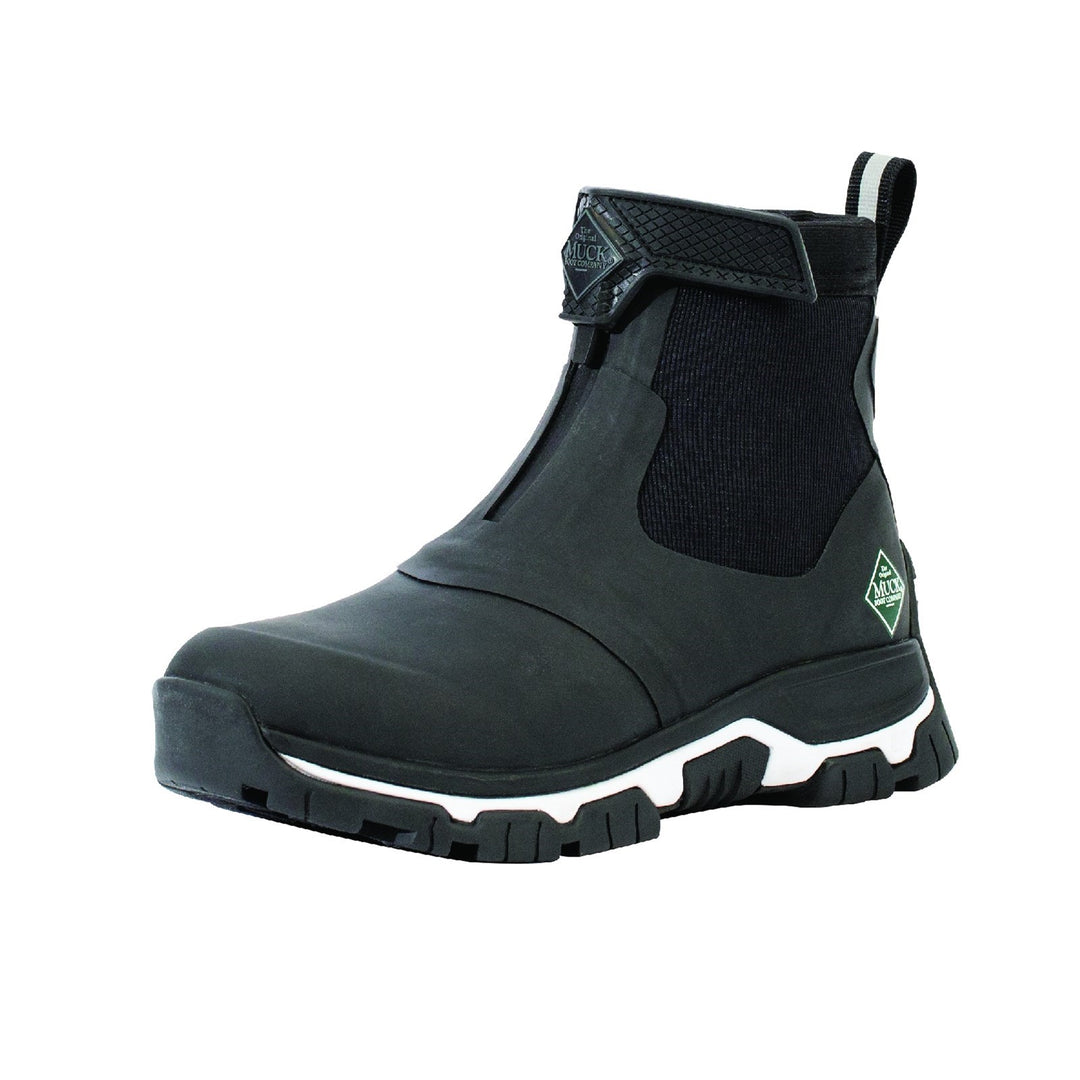 Muck Boots Apex Mid Zip Wellington Black White 3