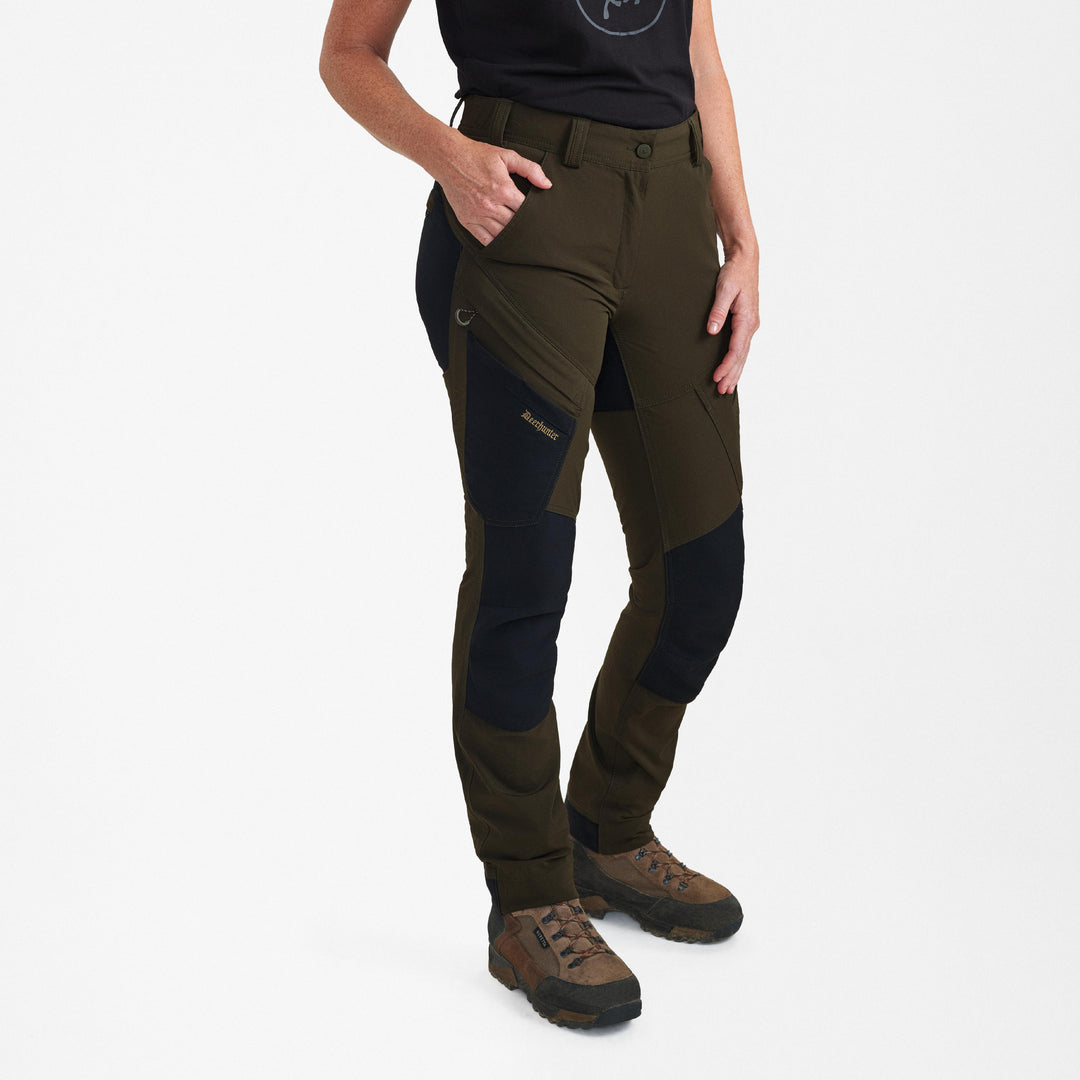 Deerhunter Lady Northward Trousers Bark Green/Black 34