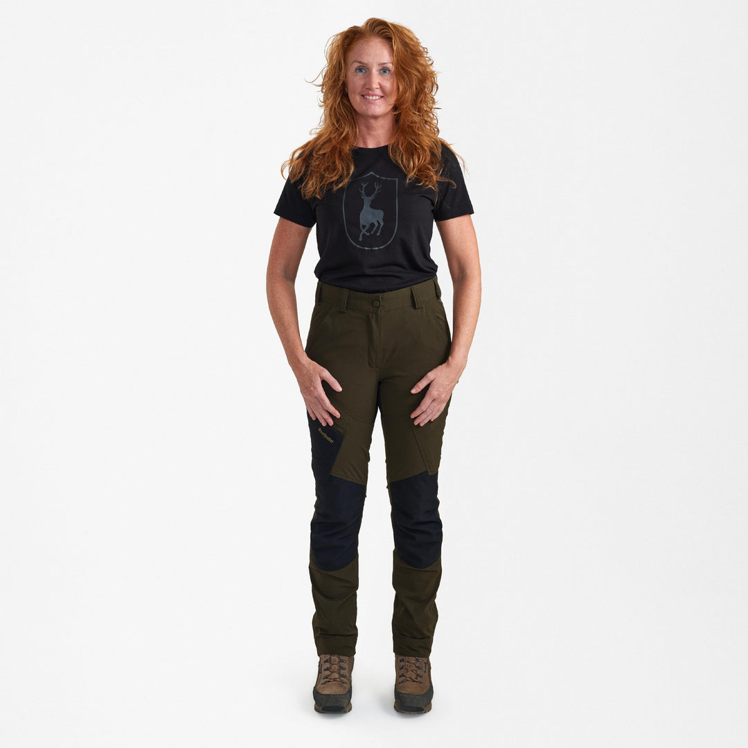 Deerhunter Lady Northward Trousers Bark Green/Black 34