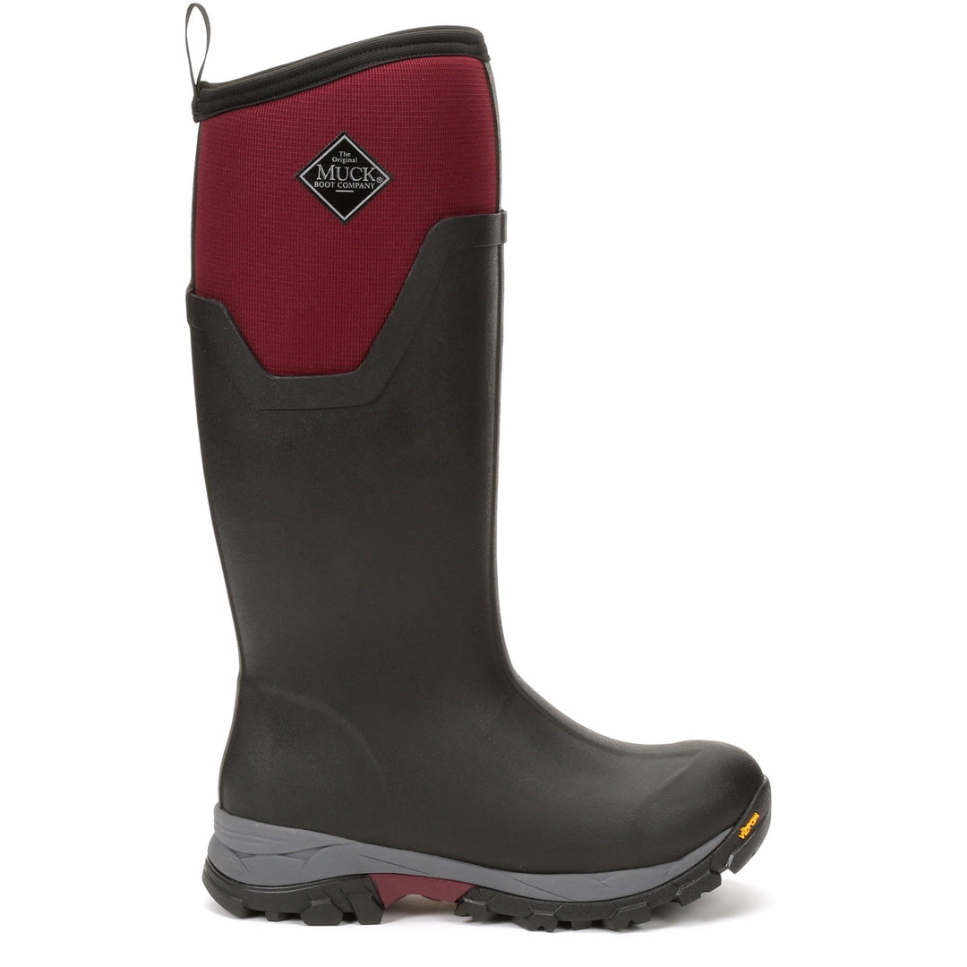 Muck Boots Arctic Ice Tall Wellingtons Black Maroon 3