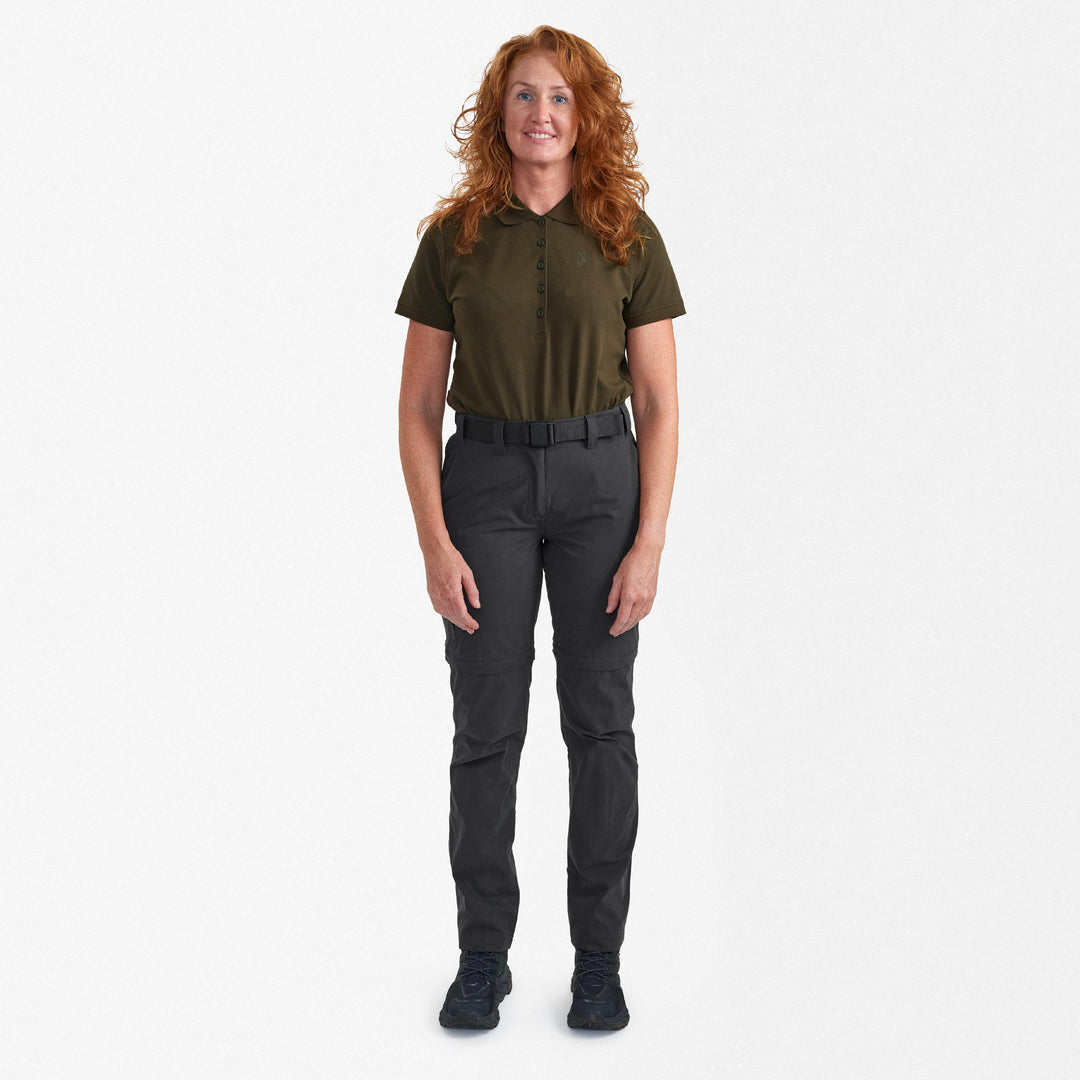 Deerhunter Lady Slogen Zip-Off Trousers Black Ink 34