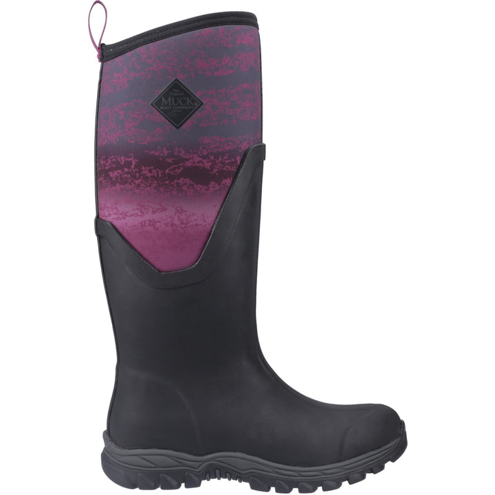 Muck Boots Arctic Sport II Tall Wellington Black Magenta Fade 3