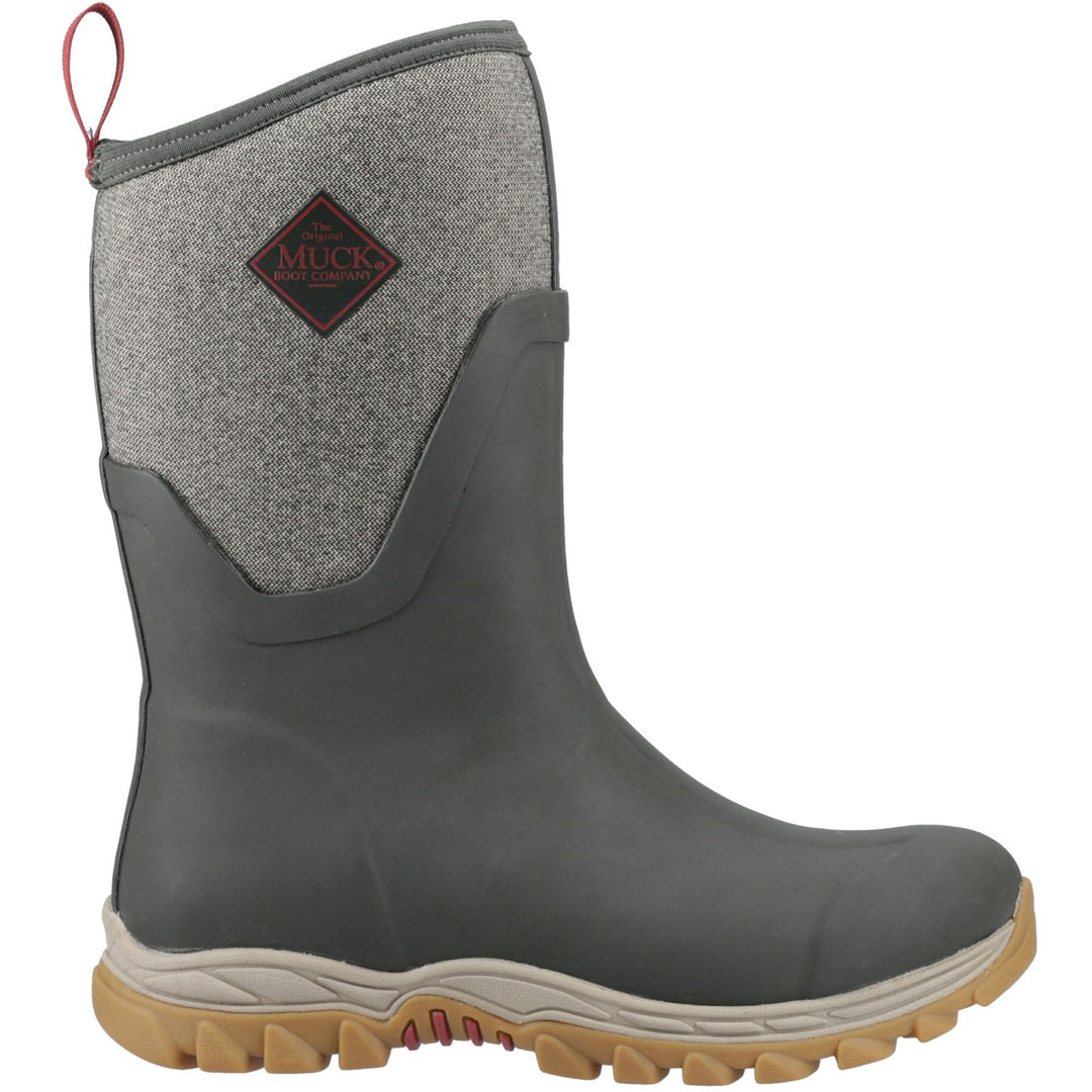 Muck Boots Arctic Sport II Mid Wellington Olive Herringbone 3