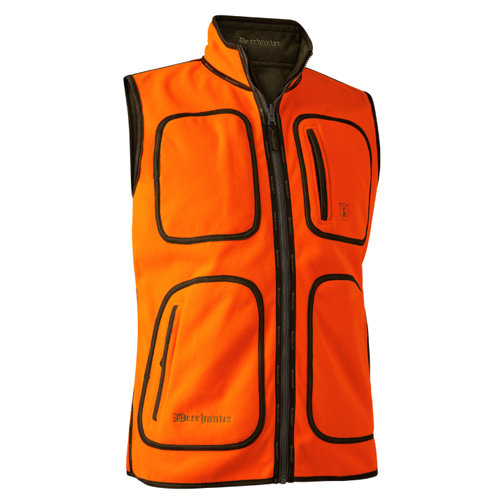 Deerhunter Gamekeeper Reversible Fleece Waistcoat Safety Orange 2XL