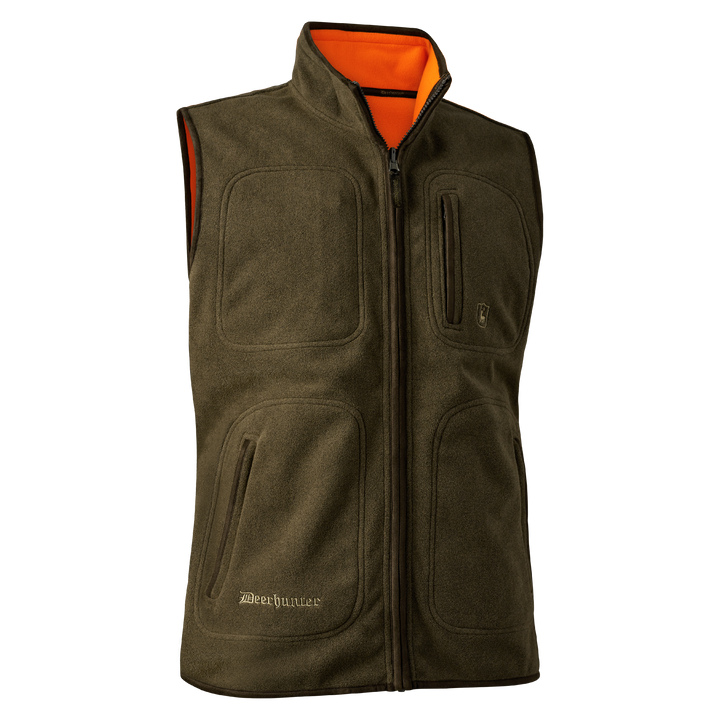 Deerhunter Gamekeeper Reversible Fleece Waistcoat Safety Orange 2XL