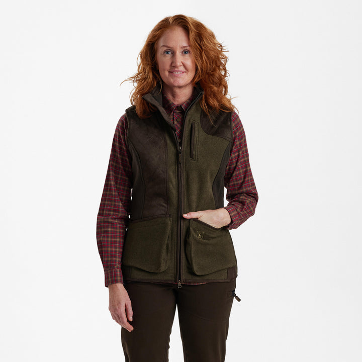 Deerhunter Lady Pam Shooting Waistcoat  Graphite Green 38