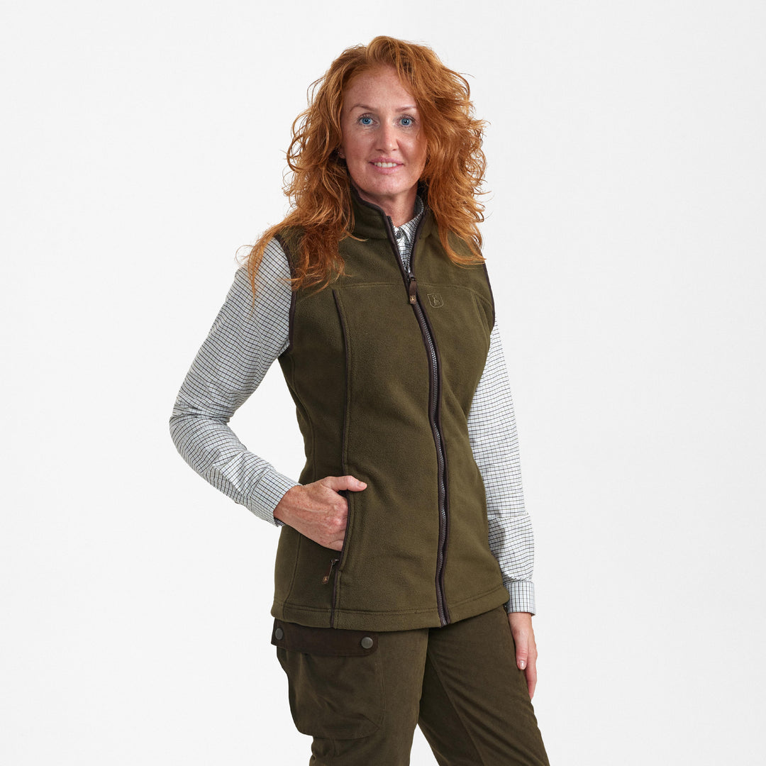 Deerhunter Lady Eagle Fleece Waistcoat Tarmac Green 36