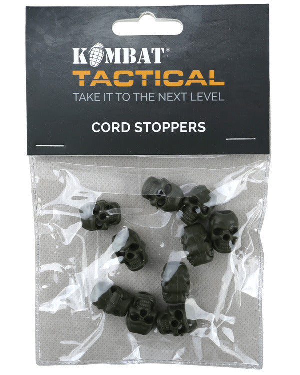 Kombat UK Skull Cord Stoppers - Olive Green