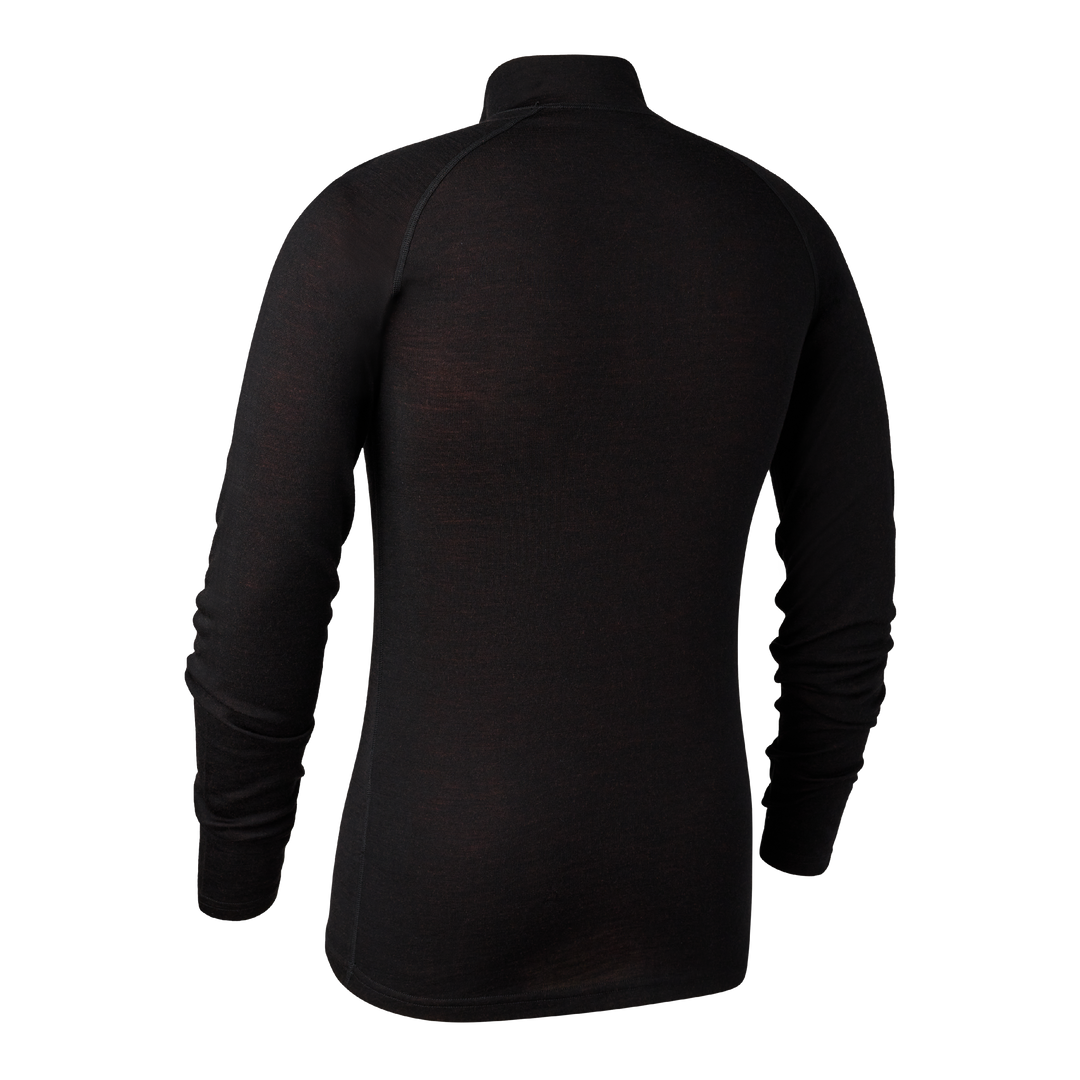 Deerhunter Quinn Merino Â½-Zip Undershirt Black Oak 2XL