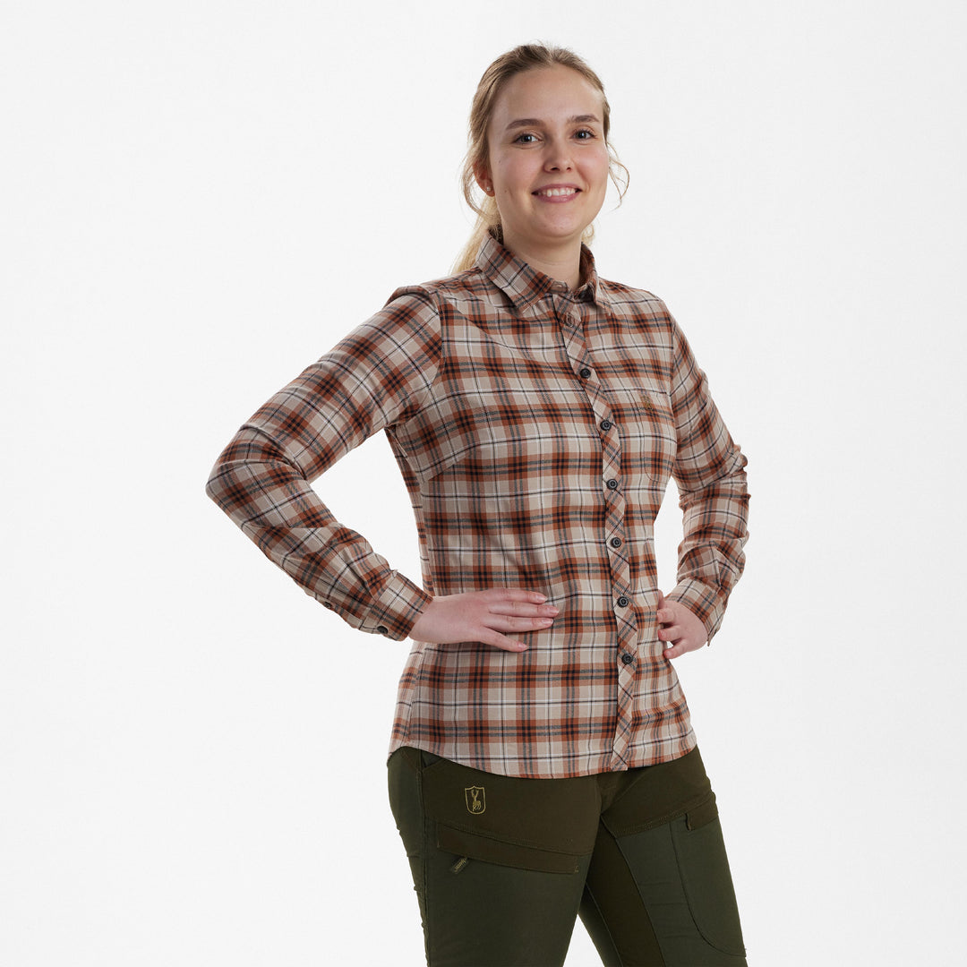 Deerhunter Lady Louisa Shirt Orange Check 36