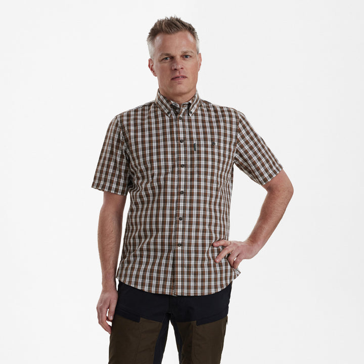 Deerhunter Jeff Shirt S/S Brown Check 37/38