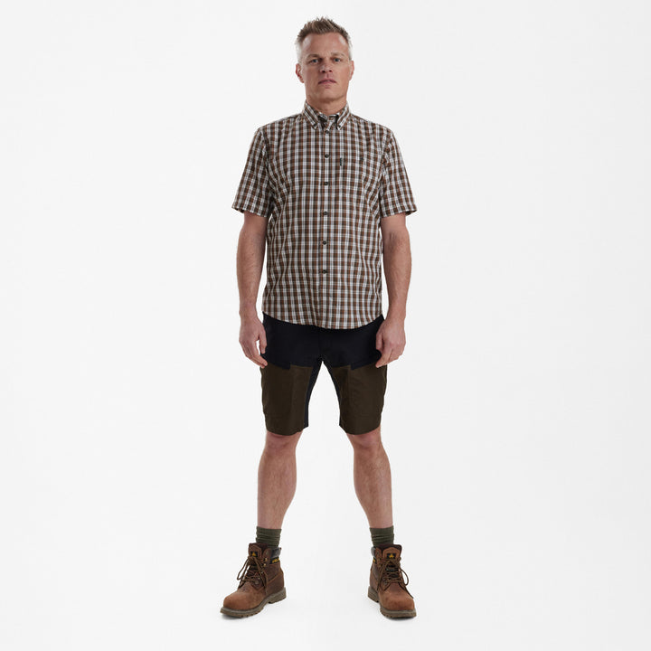 Deerhunter Jeff Shirt S/S Brown Check 37/38