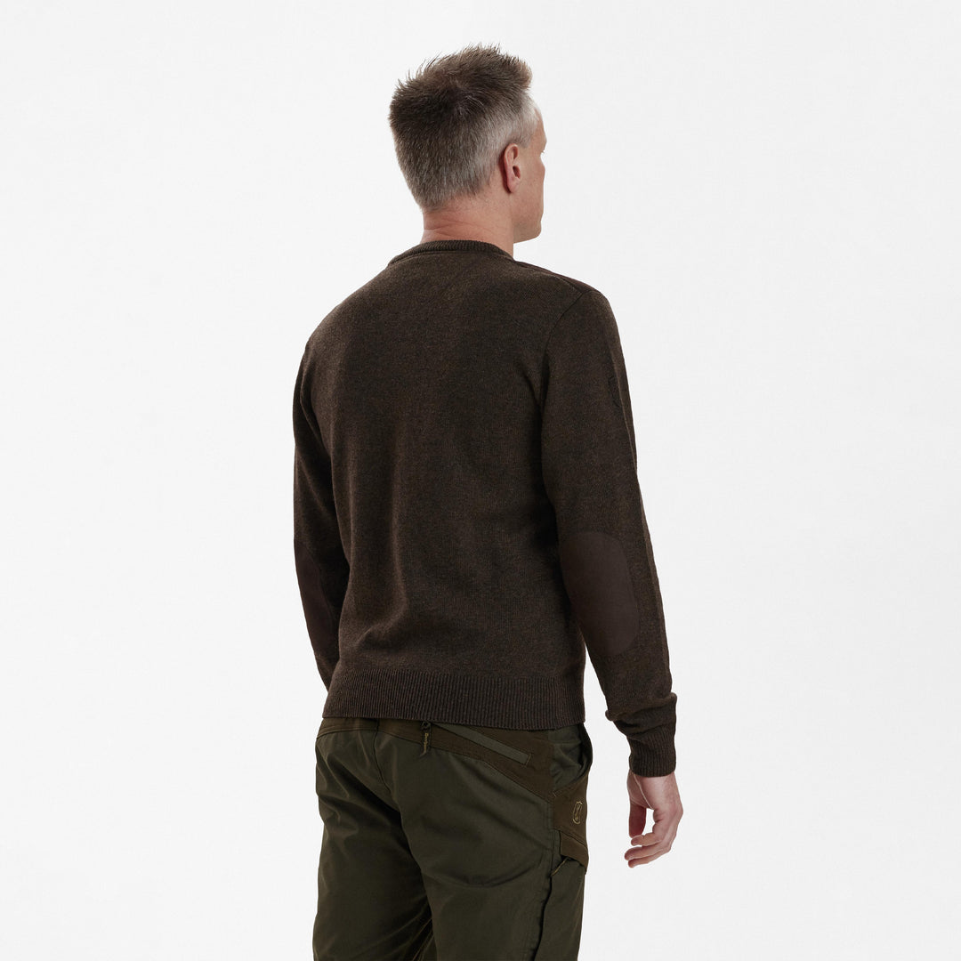 Deerhunter Kingston Knit with O-neck Dark Elm 2XL