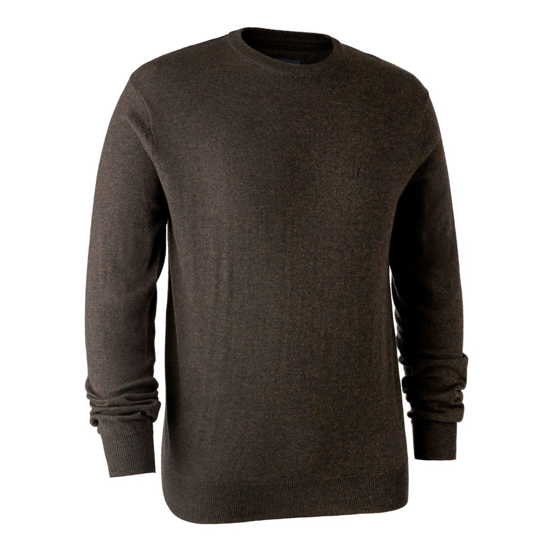 Deerhunter Kingston Knit with O-neck Dark Elm 2XL