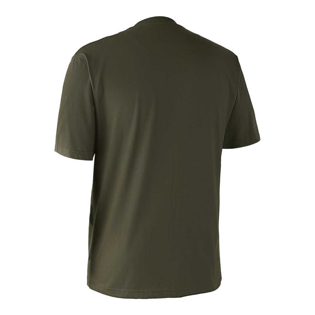 Deerhunter T-shirt with Deer Bark Green L