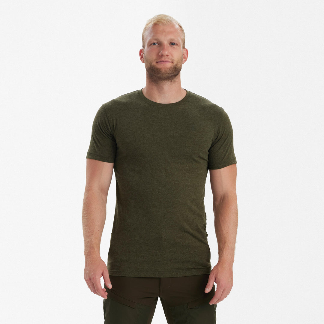 Deerhunter Basic 2-pack T-Shirt Adventure Green melange 2XL