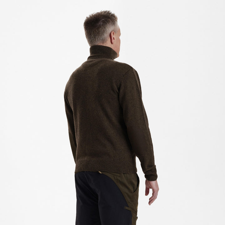 Deerhunter Sheffield Knit with zip-neck Dark Elm 2XL