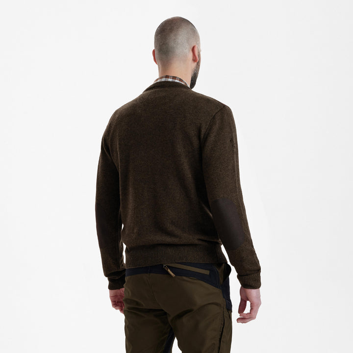 Deerhunter Sheffield Knit with V-neck Dark Elm 2XL