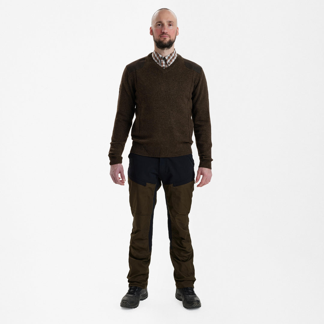 Deerhunter Sheffield Knit with V-neck Dark Elm 2XL