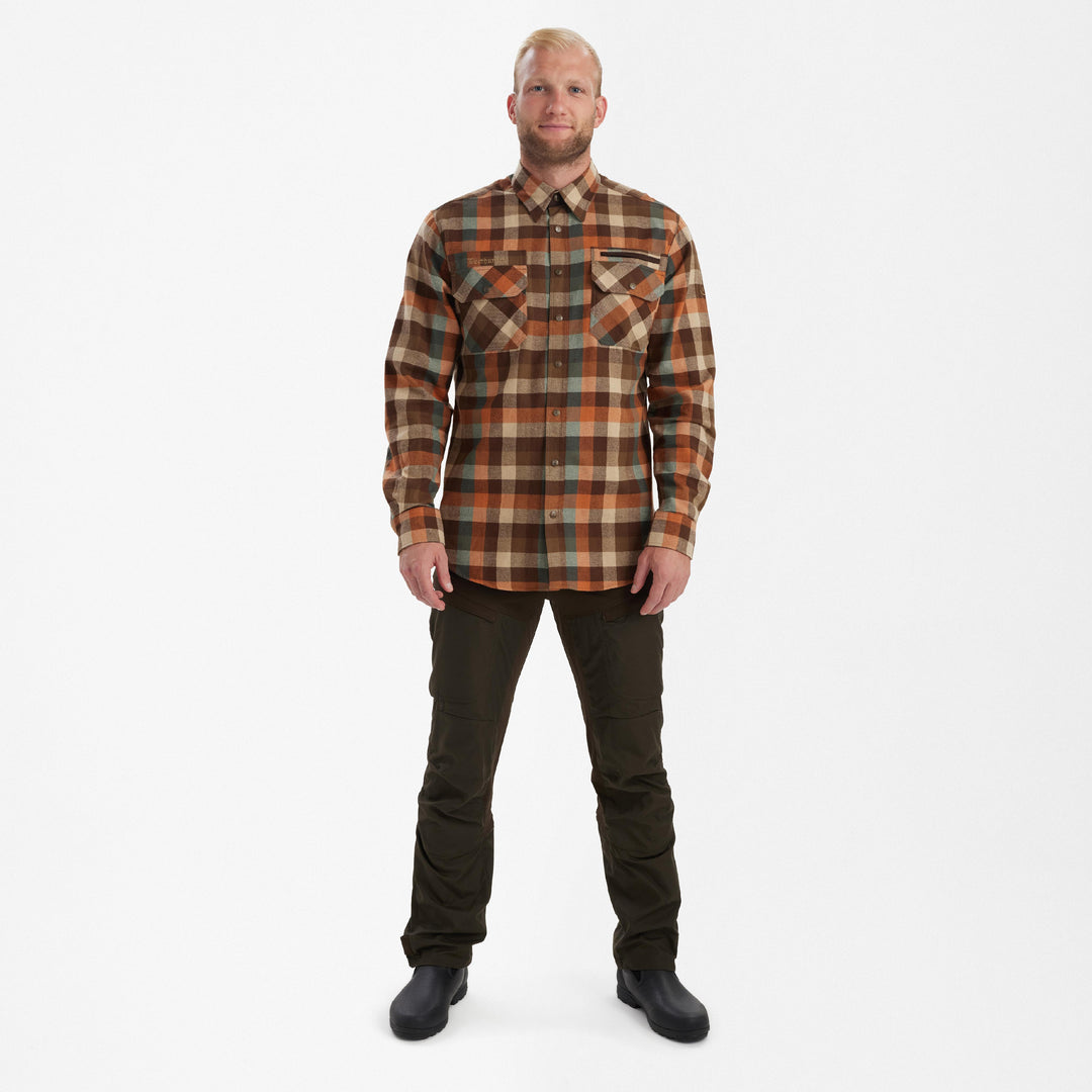 Deerhunter James Shirt Brown Check 39/40