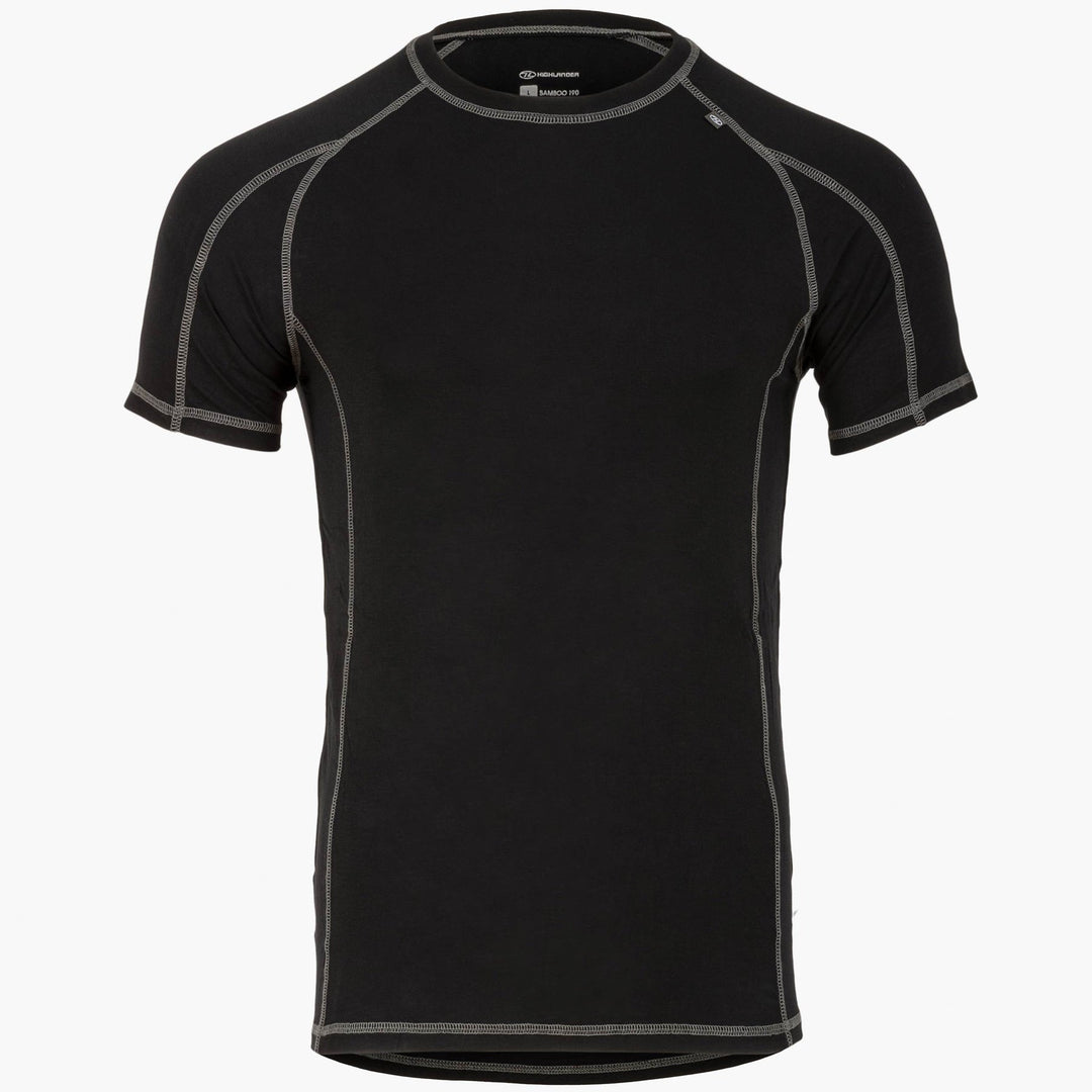 Highlander Men's Bamboo 190 Short Sleeve Top Black