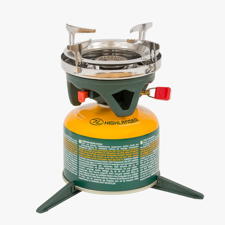 Highlander Blade Fast Boil 3 Camping Gas Stove 1.1L Olive