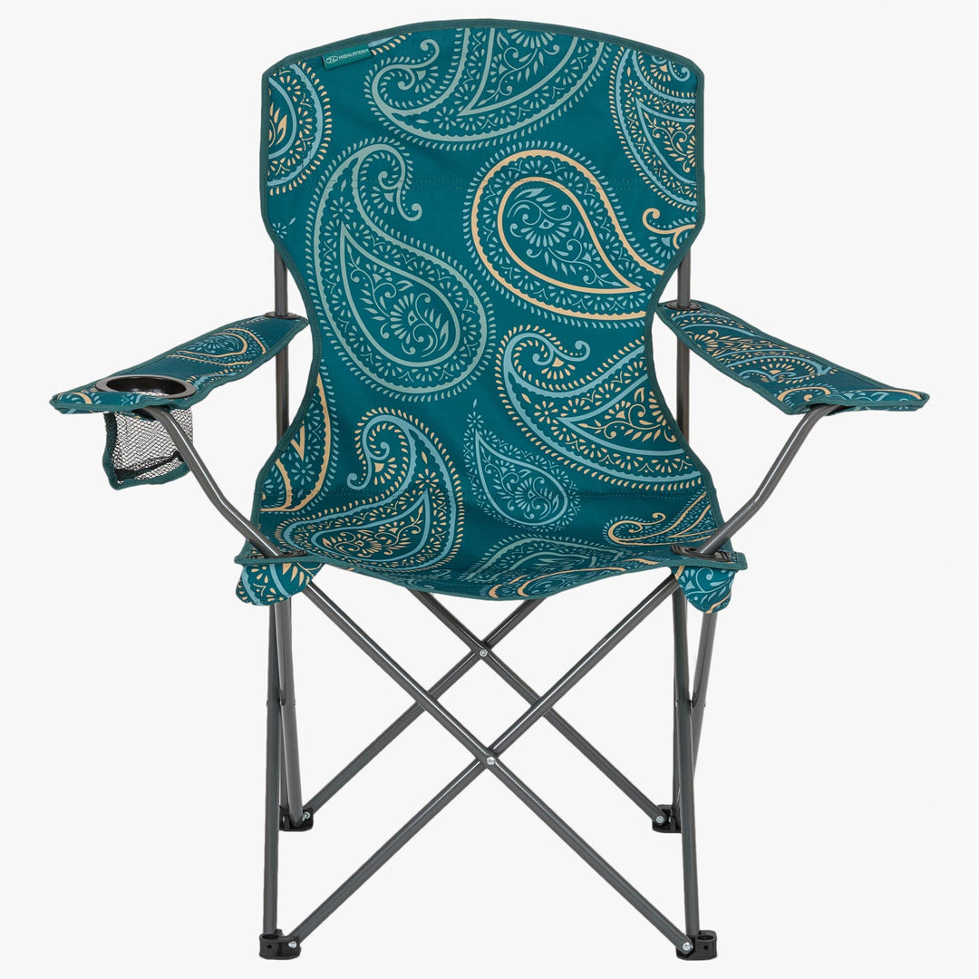 Highlander Stirling Camping Chair 2 Pack Paisley Teal