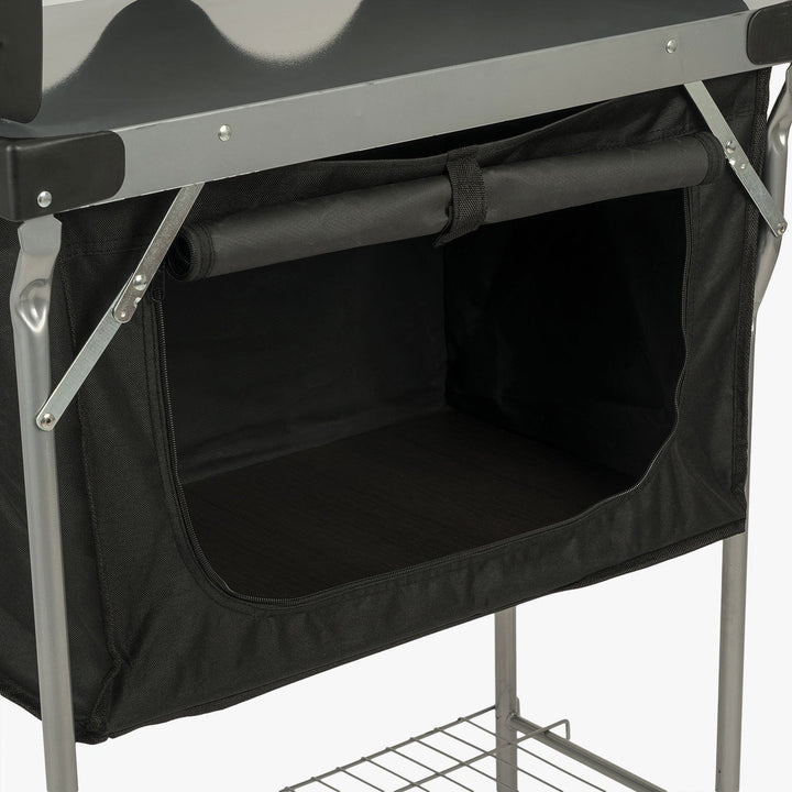 Highlander Steel Kitchen Camping Stand & Cupboard