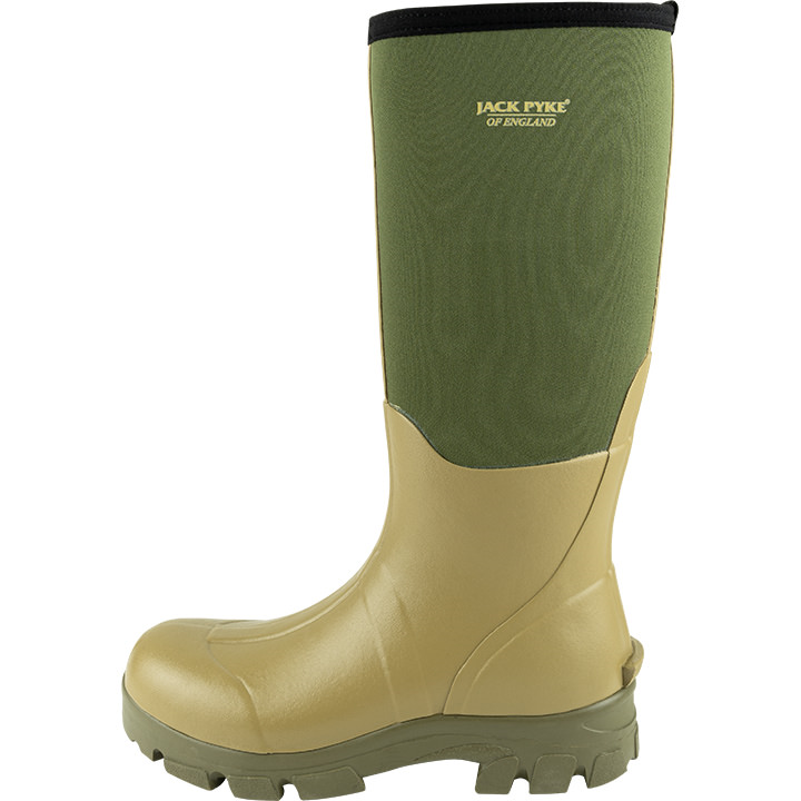 Jack Pyke Ashcombe Neoprene Wellington Boots Light Olive/Green