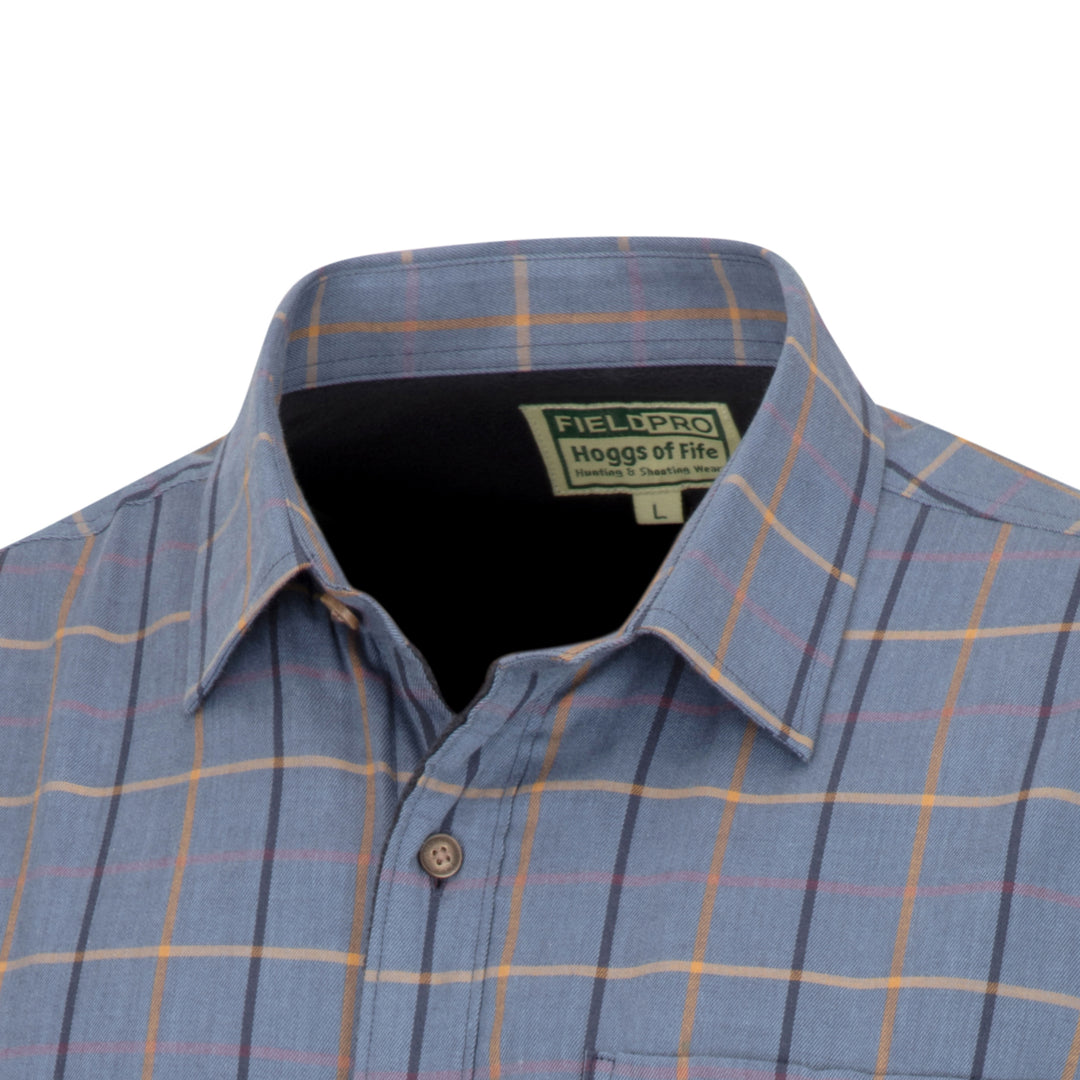 Hoggs Of Fife Fleece Lined Shirts Blackthorn - Sky Blue Check