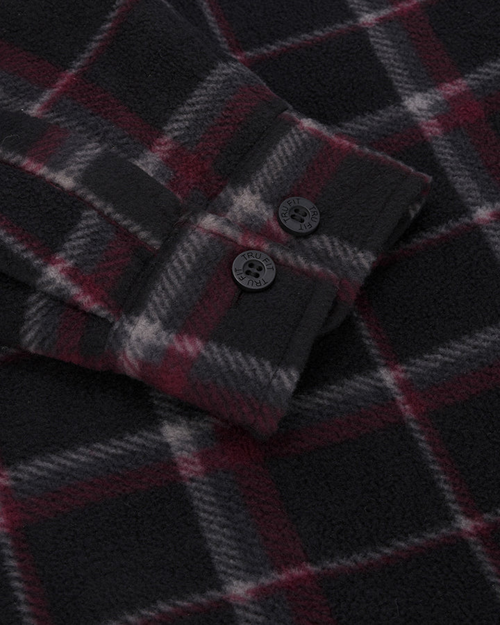 Hoggs Of Fife Granite Hooded Work Fleece Black Check