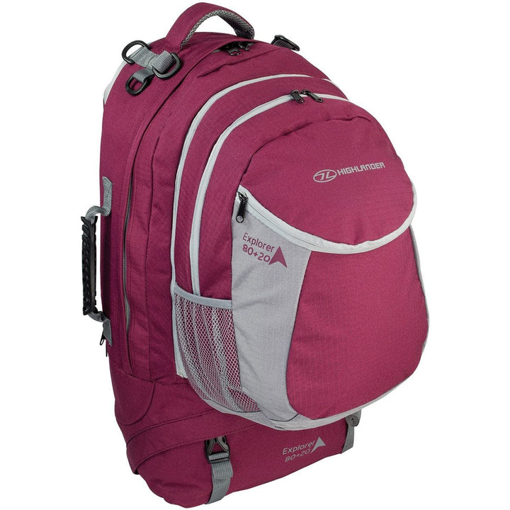 Highlander X-plorer Rucksack 80+20L Raspberry