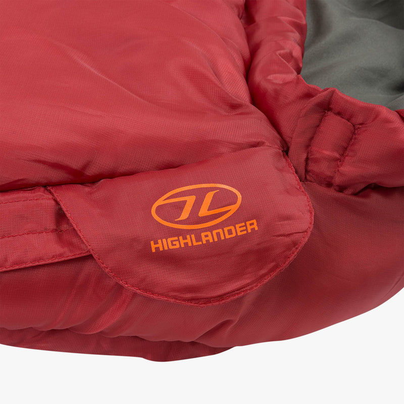 Highlander Echo 250 Mummy Sleeping Bag Red