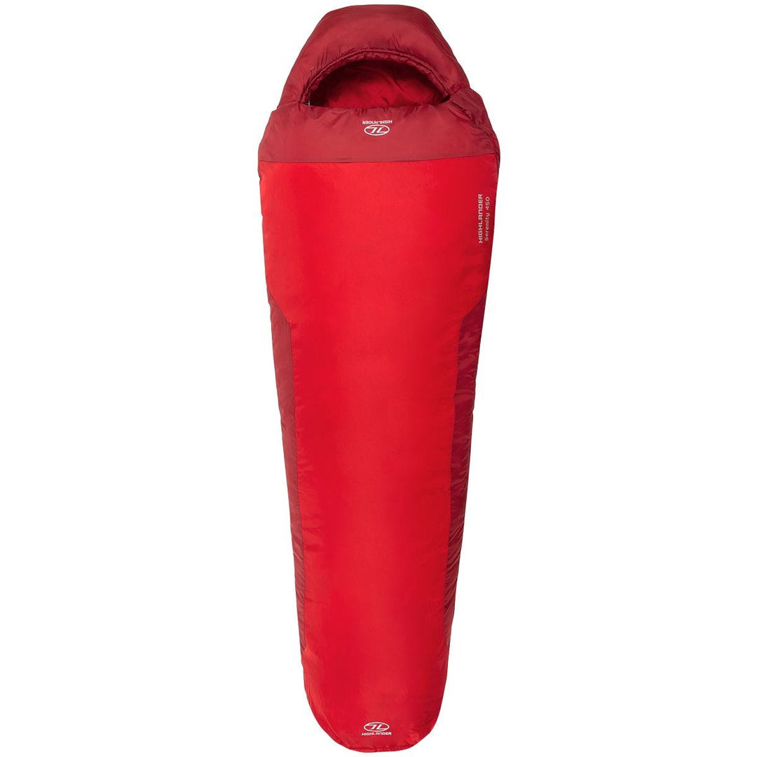 Highlander Serenity 450 Mummy Sleeping Bag Red