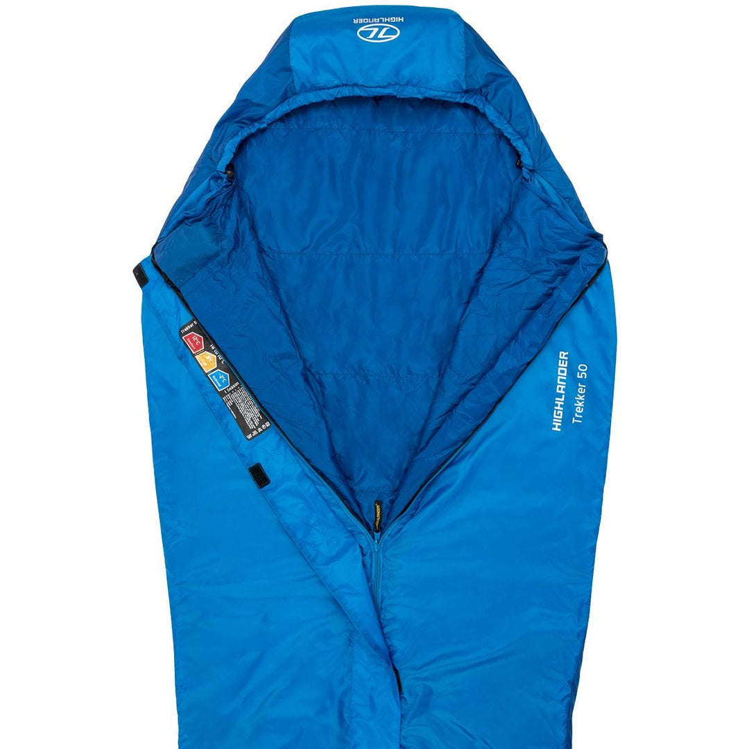 Highlander Trekker 50 Mummy Sleeping Bag Blue