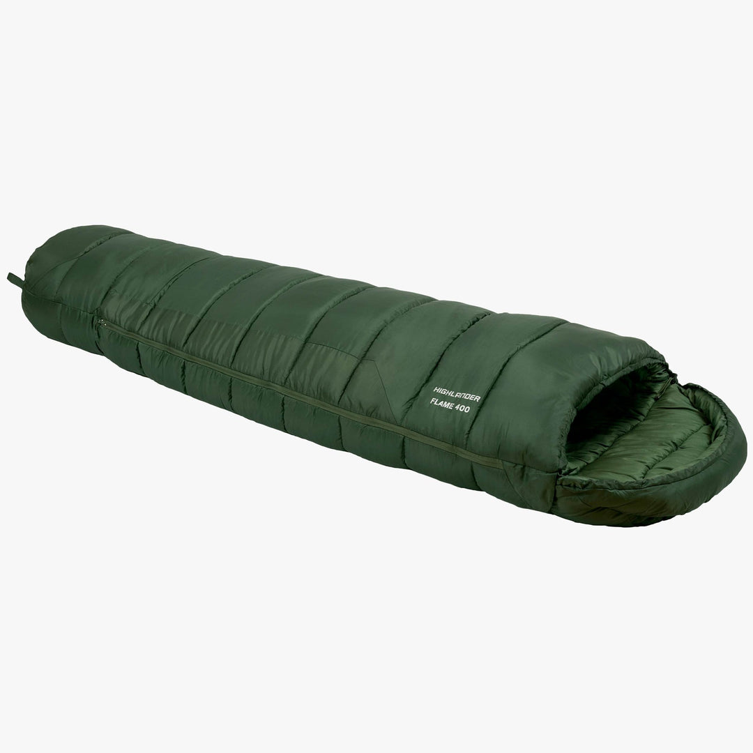 Highlander Forces Phoenix Flame 400 Mummy Sleeping Bag Olive Green