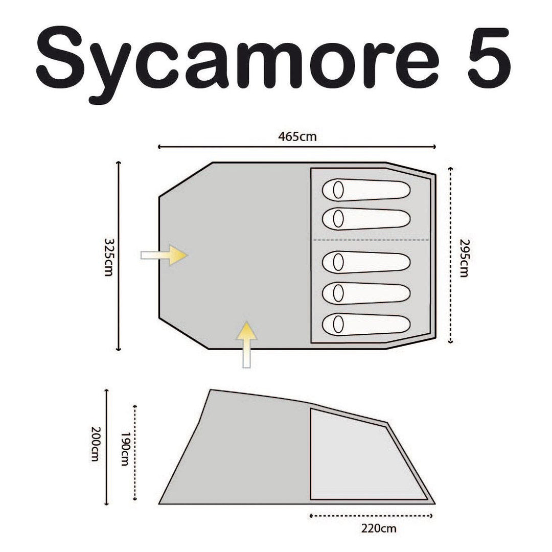 Highlander Sycamore 5 Tent Meadow/Spring Green