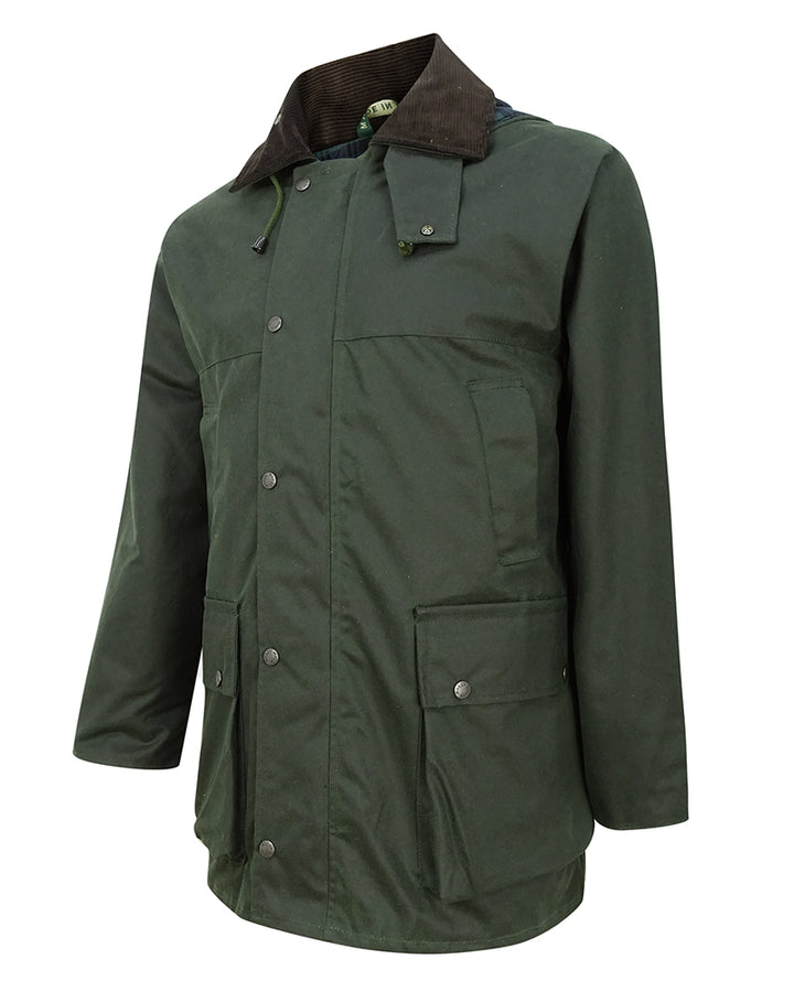 Hoggs Of Fife Padded Wax Jacket Olive