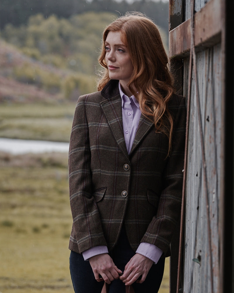 Hoggs Of Fife Musselburgh Ladies Tweed Hacking Jacket Bracken Tweed