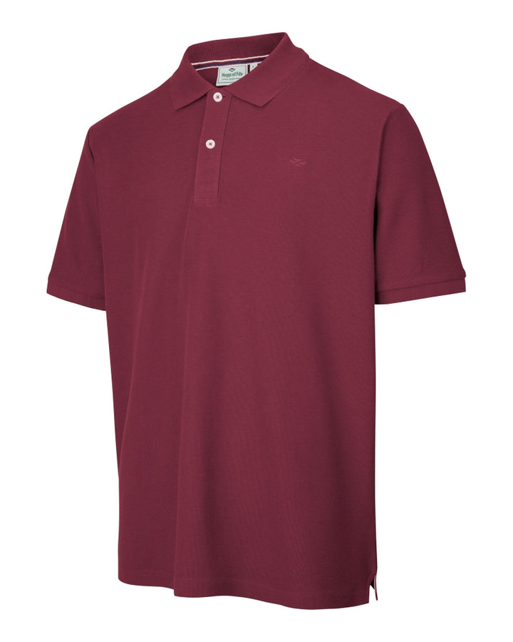 Hoggs Of Fife Largs Pique Polo Shirt Bordeaux